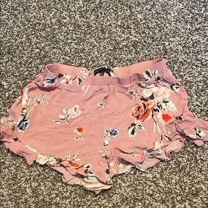 Kendall & Kylie Pink Floral Ruffle Shorts